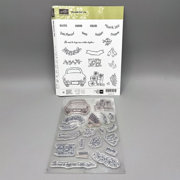 Stampin Up "Wonderful Life" Stamp Set – Wedding, Christmas, Car, Gifts, Married - Picture 1 of 4